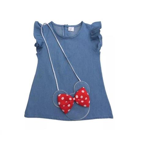 Vestido Infantil bebe Menina Jeans Brim Com Bolsinha Fake Recorte Minie 2 anos - Little baby Menor preço em Vestido Infantil bebe Menina Jeans Brim Com Bolsinha Fake Recorte Minie 2 anos - Little baby