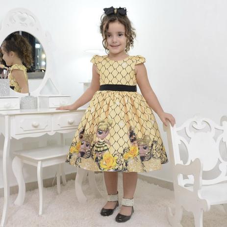 vestido tema abelhinha