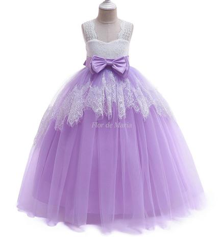 vestido de princesa lilás