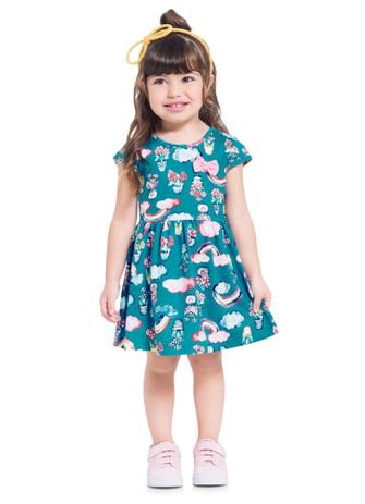 vestido azul turquesa infantil