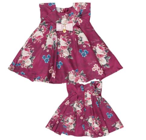 vestido infantil com pregas
