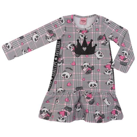 vestido infantil panda