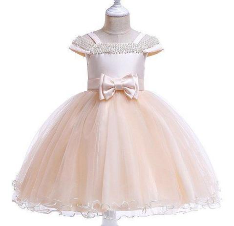 vestido de daminha bordado com perola