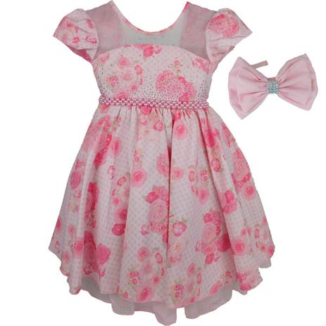 Vestido Infantil de Luxo Floral Brilhante Para Festa Com Tiara - Fantasias carol gi Menor preço em Vestido Infantil de Luxo Floral Brilhante Para Festa Com Tiara - Fantasias carol gi