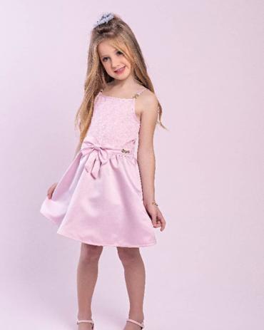 vestido cetim infantil