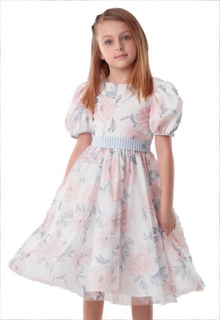 Vestido Infantil English Garden Estampado Petit Cherie -
