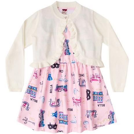 vestido com bolero infantil