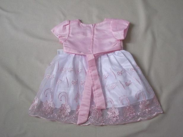 vestido infantil de cetim com organza