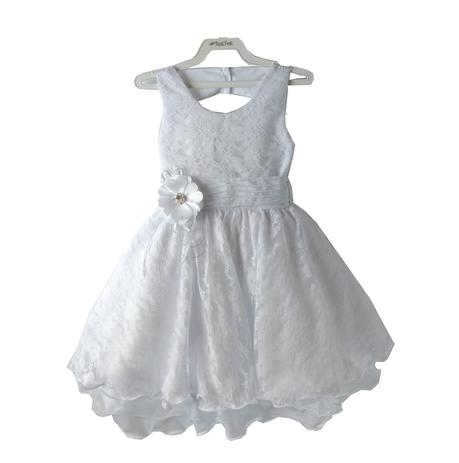 Vestido Infantil Festa Branco Batismo Comunhão Renda Daminha Florista Aia Dama Honra Princesa - Flu Flu Menor preço em Vestido Infantil Festa Branco Batismo Comunhão Renda Daminha Florista Aia Dama Honra Princesa - Flu Flu