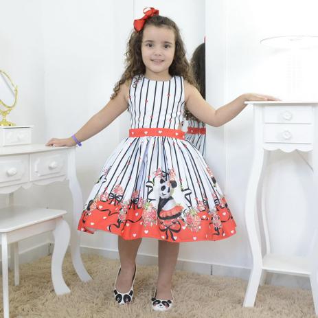 vestido floral infantil festa
