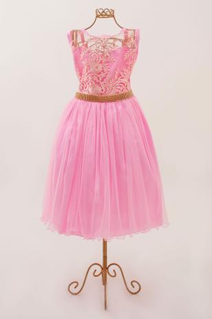 vestido de florista rosa bebe