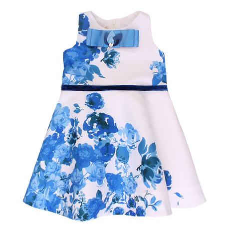 Vestido Infantil Floral Azul - 1+1 Menor preço em Vestido Infantil Floral Azul - 1+1