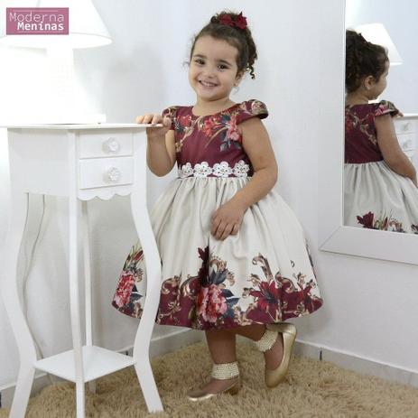 vestido infantil vinho