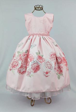 vestido infantil com borboletas