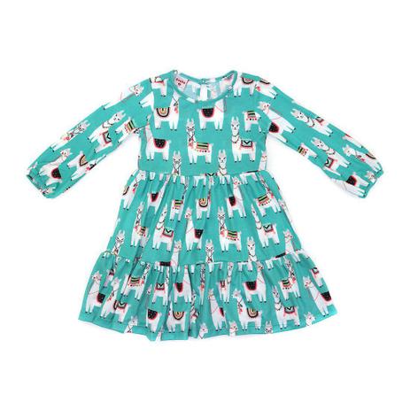 vestido infantil verde agua