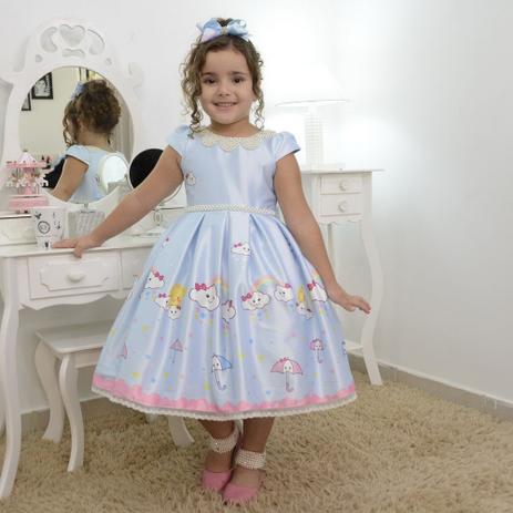 vestido chuva de amor infantil