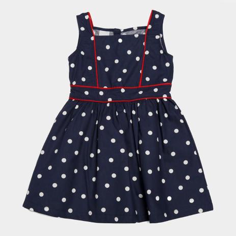 vestido infantil de tricoline estampado