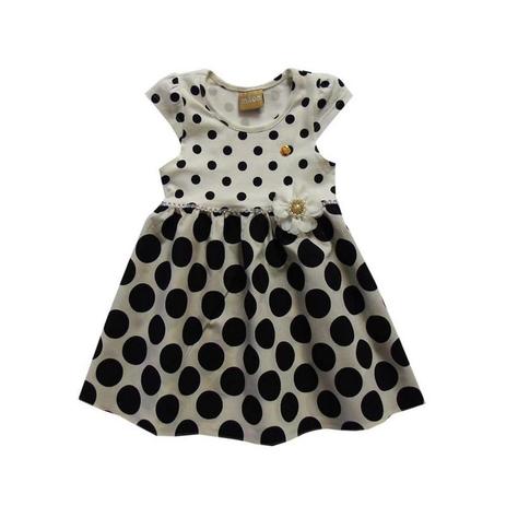 vestido infantil menina de bolinhas em cotton e tricoline milon Menor preço em vestido infantil menina de bolinhas em cotton e tricoline milon