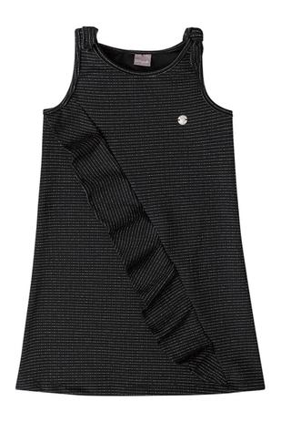 Vestido Infantil Menina Preto - Brandili Mundi Menor preço em Vestido Infantil Menina Preto - Brandili Mundi