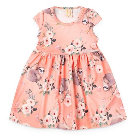 vestido salmão infantil