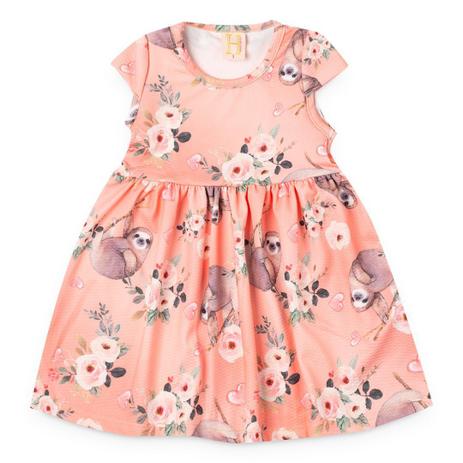 vestido infantil salmão