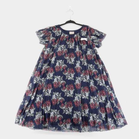 vestido infantil plissado