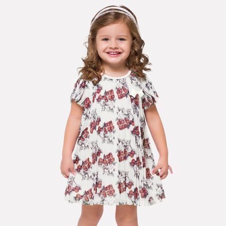 vestido infantil plissado