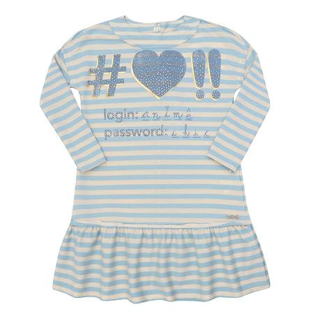 Vestido Infantil Moletom Listrado - Anime Menor preço em Vestido Infantil Moletom Listrado - Anime