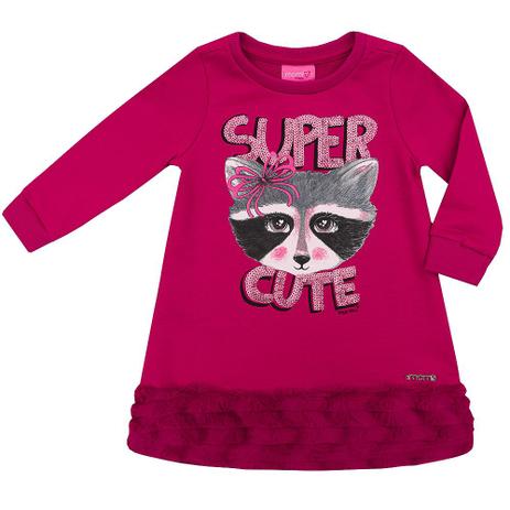Vestido Infantil Momi Manga Longa Guaxinim Menor preço em Vestido Infantil Momi Manga Longa Guaxinim