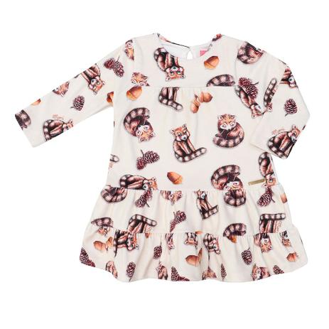 Vestido Infantil Momi Plush Manga Longa Panda Vermelho Menor preço em Vestido Infantil Momi Plush Manga Longa Panda Vermelho