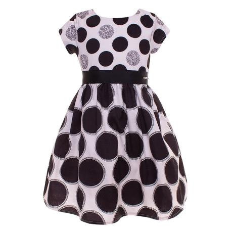Vestido Infantil Momi Poá Preto Menor preço em Vestido Infantil Momi Poá Preto