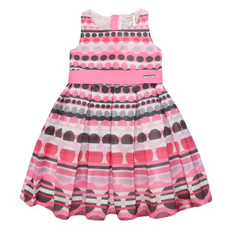 Vestido Infantil Momi Tela Poá Menor preço em Vestido Infantil Momi Tela Poá