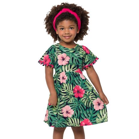 vestido infantil de viscose