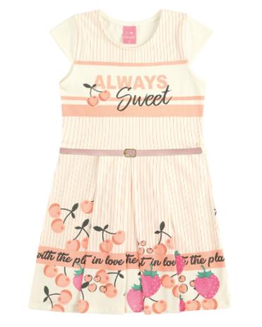 vestido infantil off white