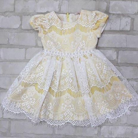 vestido petit cherie amarelo