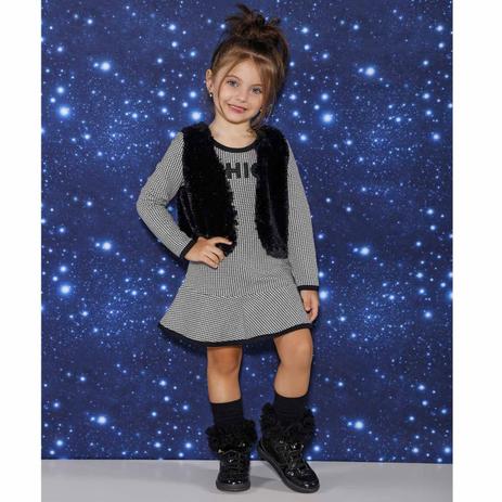 vestido manga longa com colete