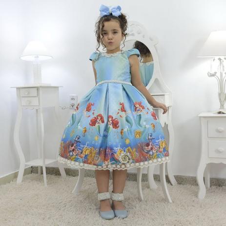 vestido sereia infantil