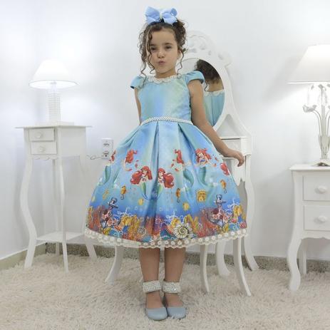 vestido luxo princesa ariel