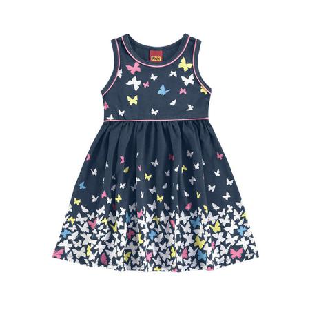 Vestido Infantil - Regata Vermelha com Borboletas - Kyly Menor preço em Vestido Infantil - Regata Vermelha com Borboletas - Kyly