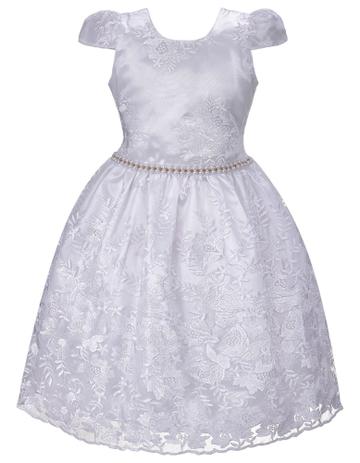 Vestido infantil renda branco luxo daminha batizado casamento 1 ao 16 - Cleusinha Menor preço em Vestido infantil renda branco luxo daminha batizado casamento 1 ao 16 - Cleusinha