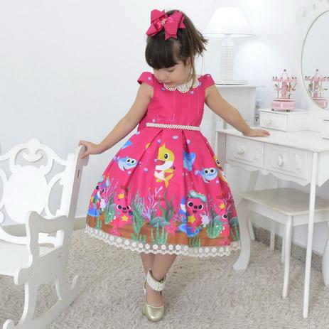 roupa baby shark rosa