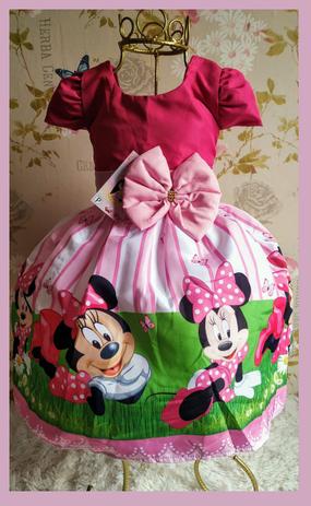 vestido tema minnie
