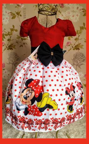 vestido tema minnie