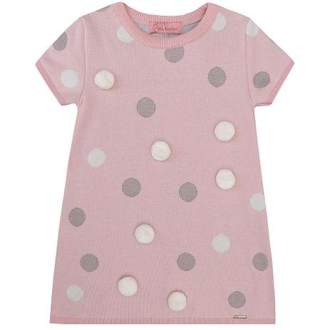 Vestido Infantil Tricot Poa Pom Pom - Pituchinhus Menor preço em Vestido Infantil Tricot Poa Pom Pom - Pituchinhus