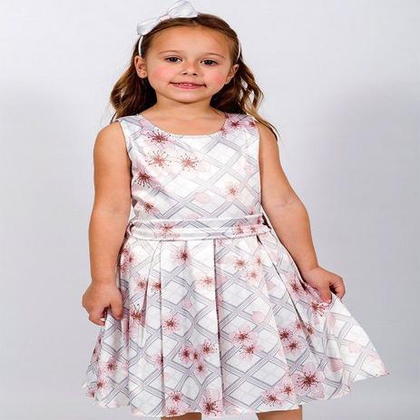 vestido xadrez com flores