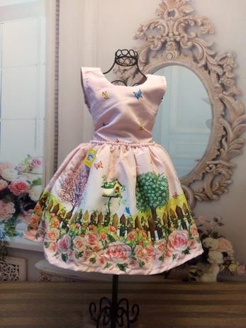 vestido tema jardim encantado