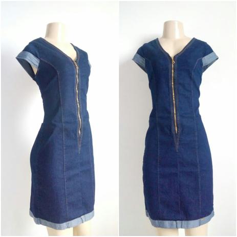vestido jeans com elastano