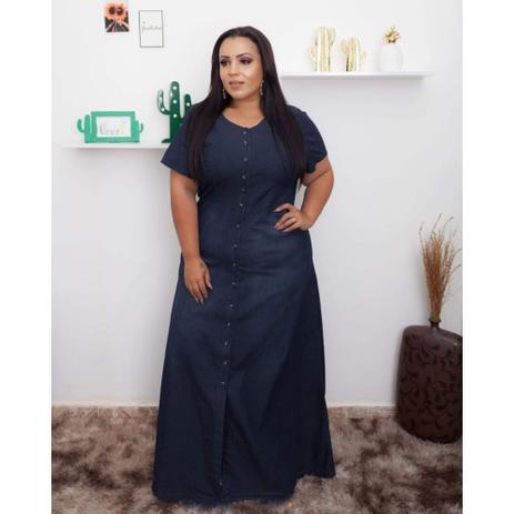 vestido jeans longo