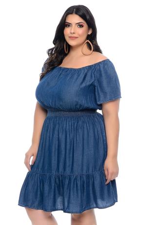 vestido soltinho jeans