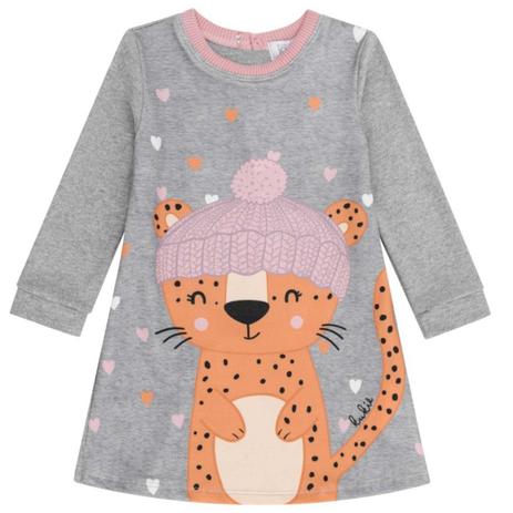 Vestido Kukiê Infantil Tigre Baby Girl Coleção Inverno -